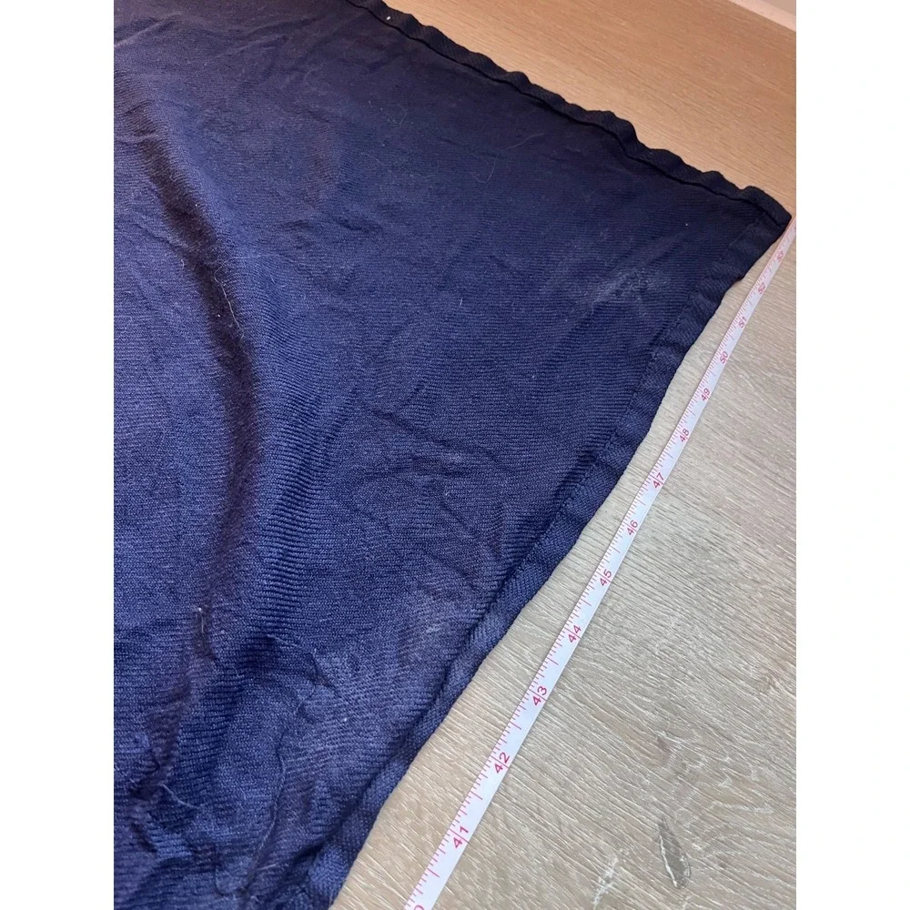 Vintage United Airlines Throw Blanket 54x33 Navy Blue Domestic First Class Cabin